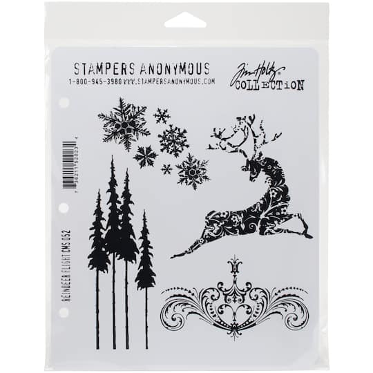 Stampers Anonymous Tim Holtz&#xAE; Reindeer Flight Cling Stamps